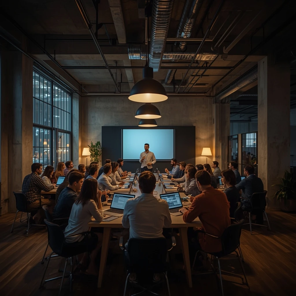 Scène de marché financier